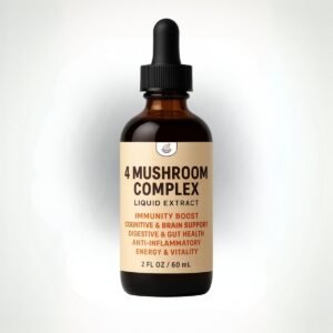 4 Mushroom Complex Liquid Extract for Immunity, Vitality & Overall Wellness