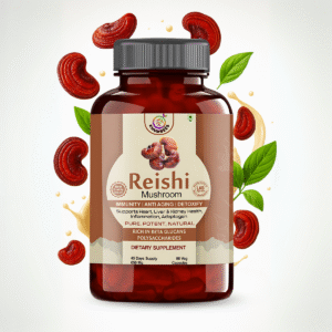 Reishi Mushroom Extract Capsules for Heart, Liver, Immunity, and Anti-Aging Support