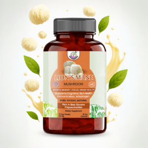 Lion’s Mane Mushroom Extract Capsules for Brain, Nerve & Immunity Support